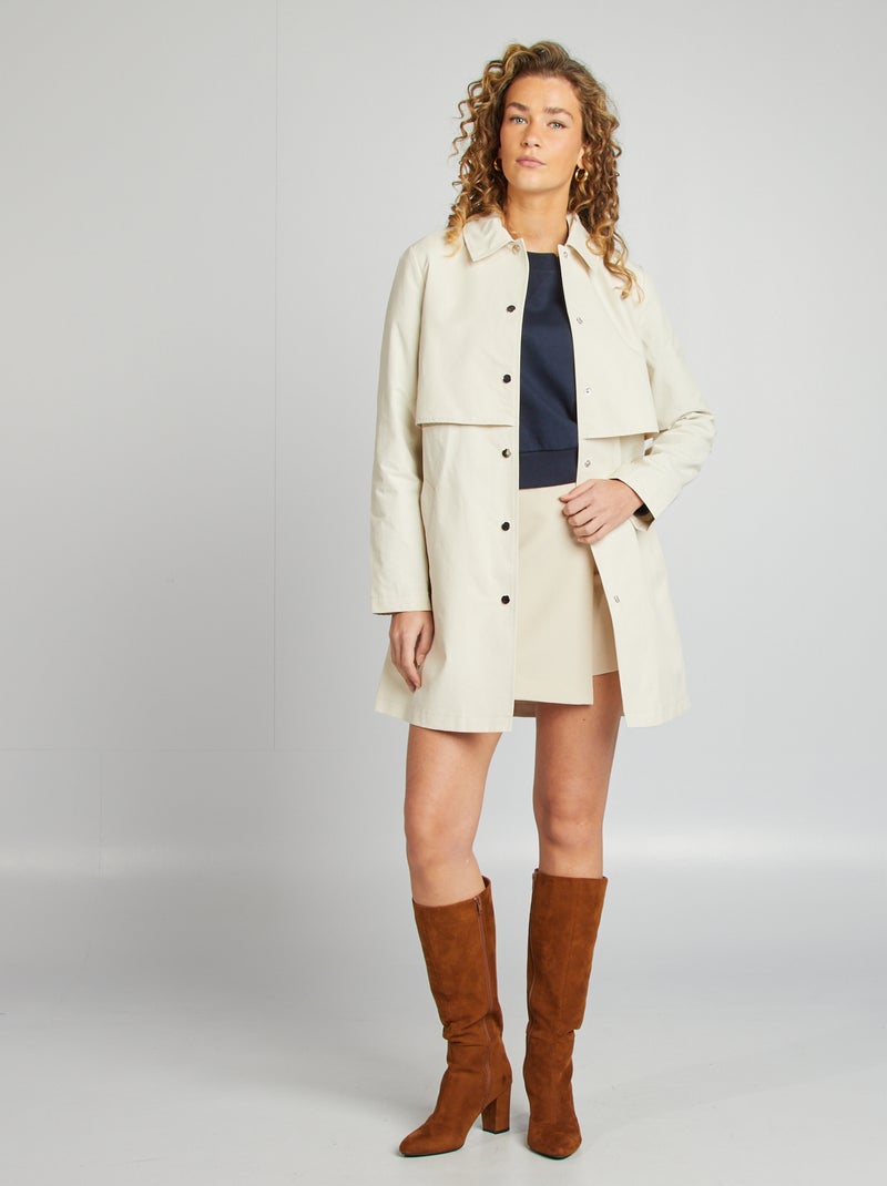 Jupe short taille haute Beige clair - Kiabi