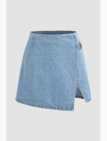 Jupe-short taille haute en denim hiccup