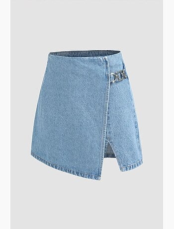 Jupe-short taille haute en denim hiccup