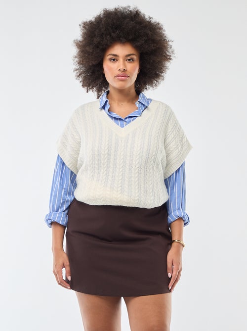 Jupe short taille haute - Kiabi