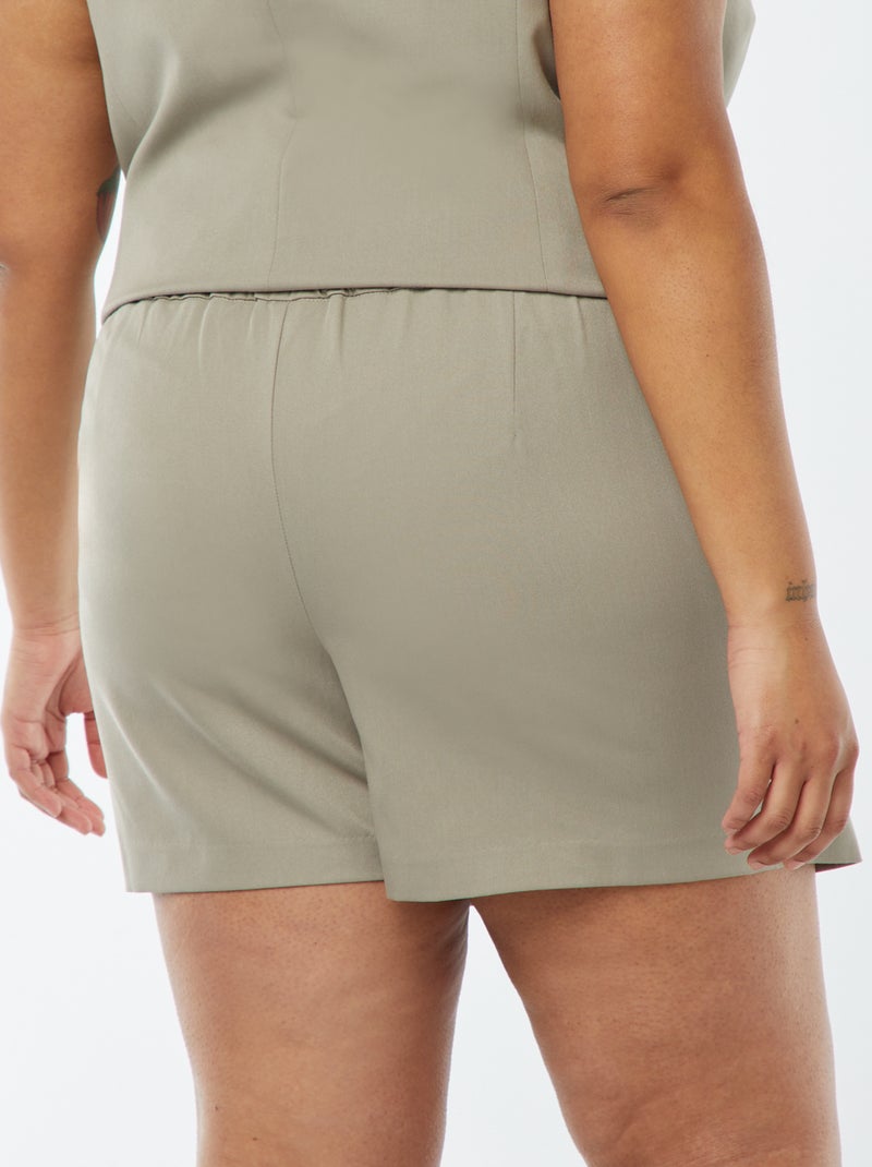 Jupe short taille haute Vert - Kiabi