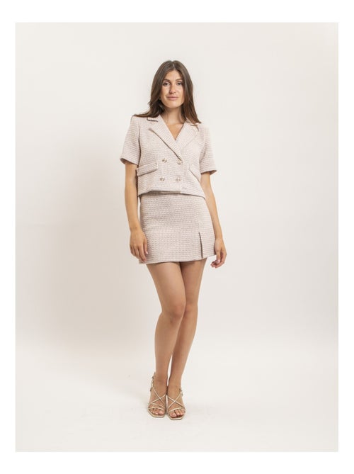 Jupe-short tweed XEVINE - Kiabi