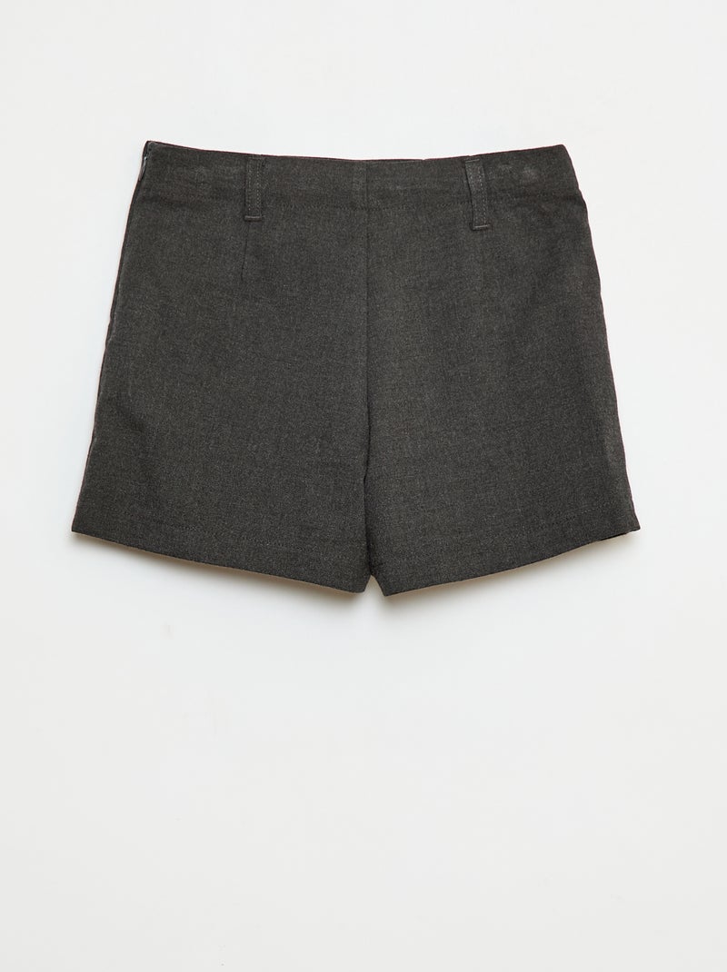 Jupe-short uni Gris - Kiabi