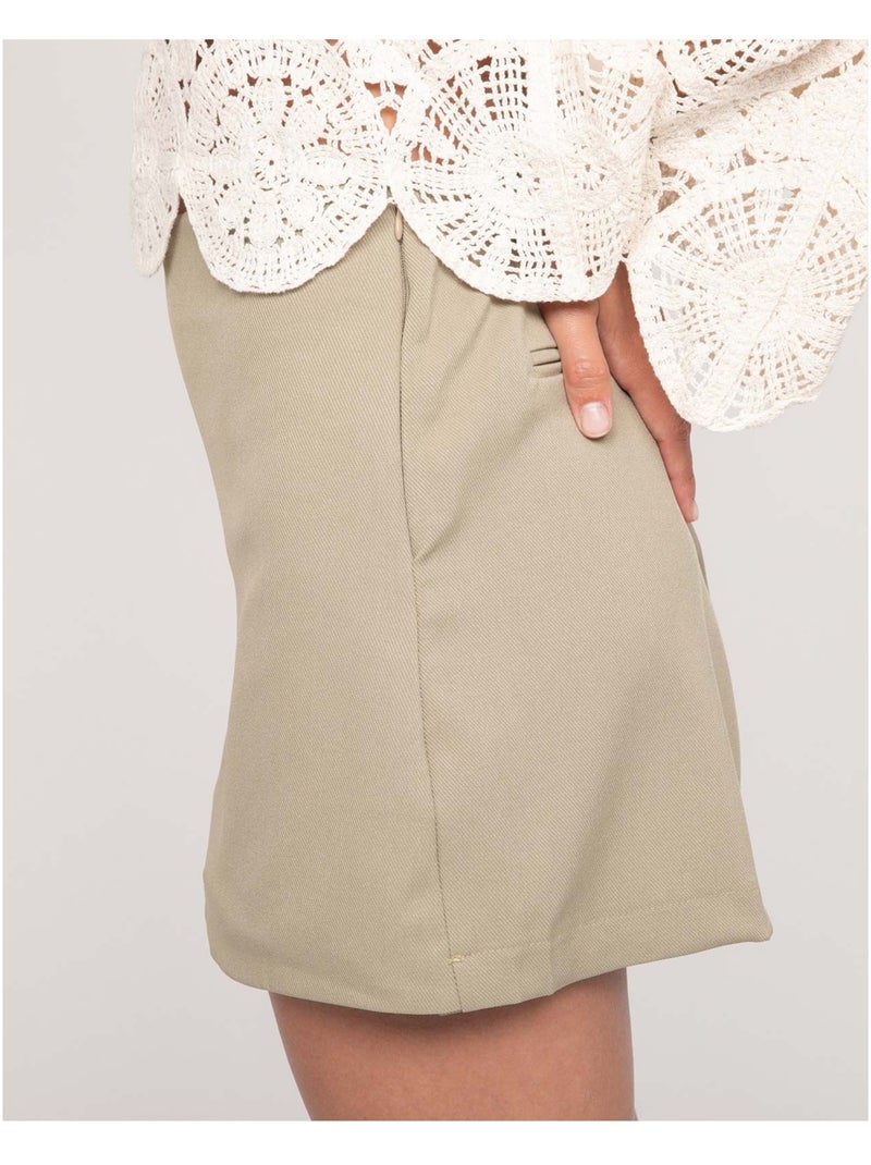 Jupe short XAMINA Kaki - Kiabi