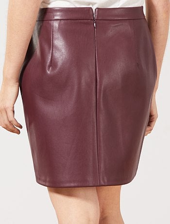 Jupe simili bi-matière - Kiabi