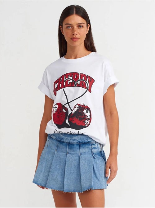 Jupe skater en denim mini, taille mi-haute dilvin - Kiabi Jupe skater en denim mini, taille mi-haute dilvin - Kiabi