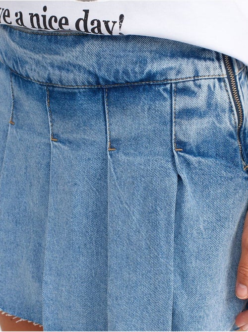 Jupe skater en denim mini, taille mi-haute dilvin - Kiabi Jupe skater en denim mini, taille mi-haute dilvin - Kiabi