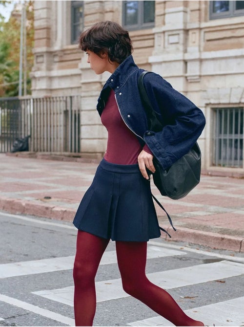Jupe Skater Mini À Taille Haute - Kiabi