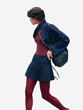 Jupe skater mini à taille haute dilvin