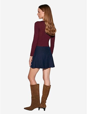 Jupe skater mini à taille haute dilvin