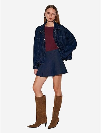 Jupe skater mini à taille haute dilvin