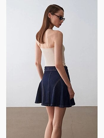 Jupe skater mini taille haute dilvin