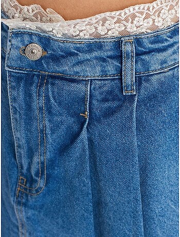 Jupe skater mini taille haute en dentelle dilvin