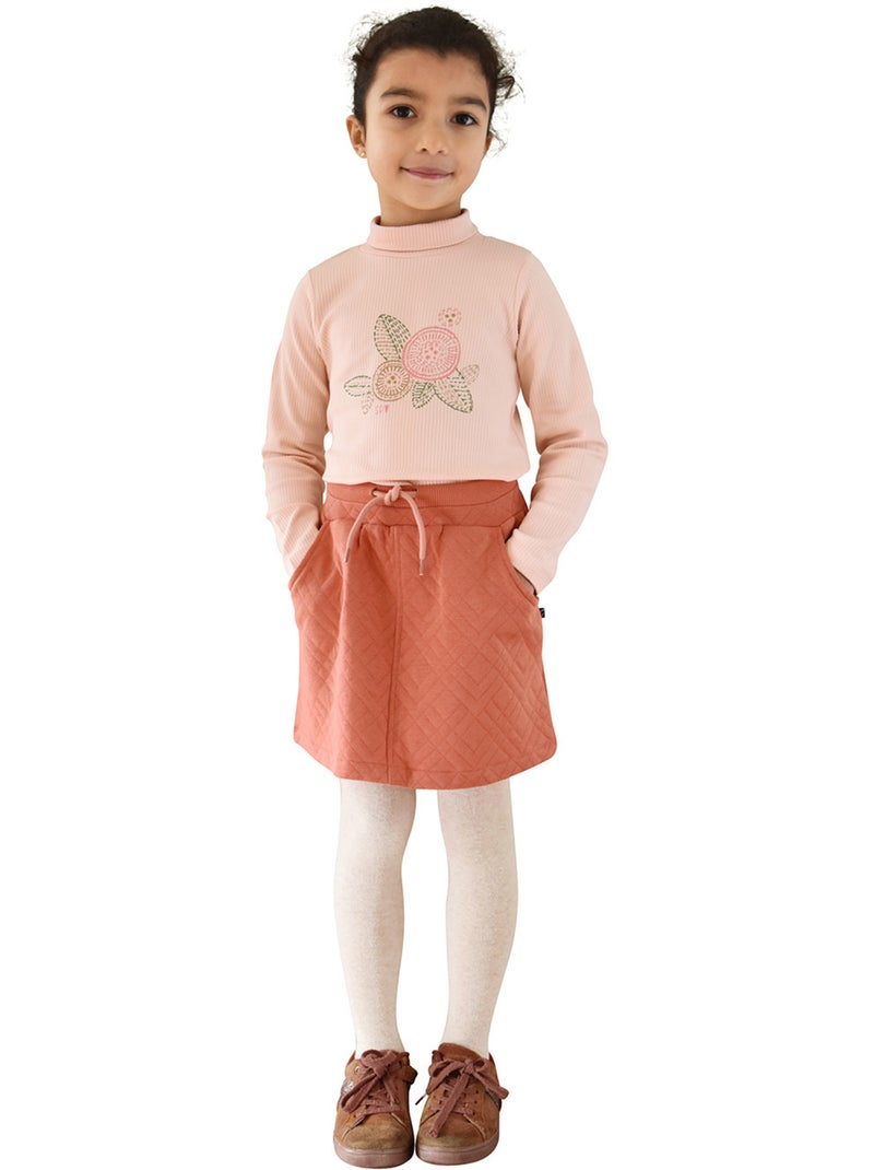 Jupe syrine maille fantaisie Rose - Kiabi