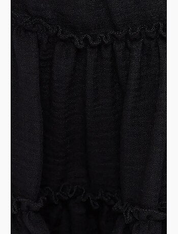 Jupe tissée à volants et taille élastique hiccup