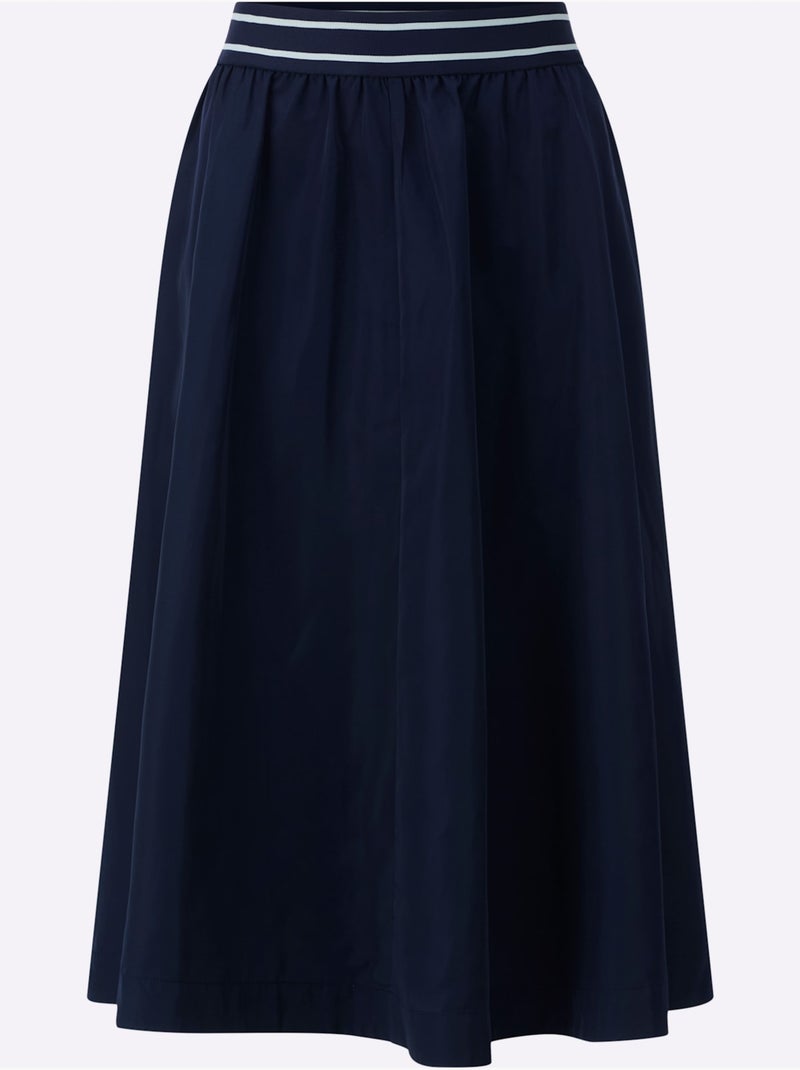 Jupe Tissée Brillance Discrète - Taille Standard - Helline Bleu marine - Kiabi