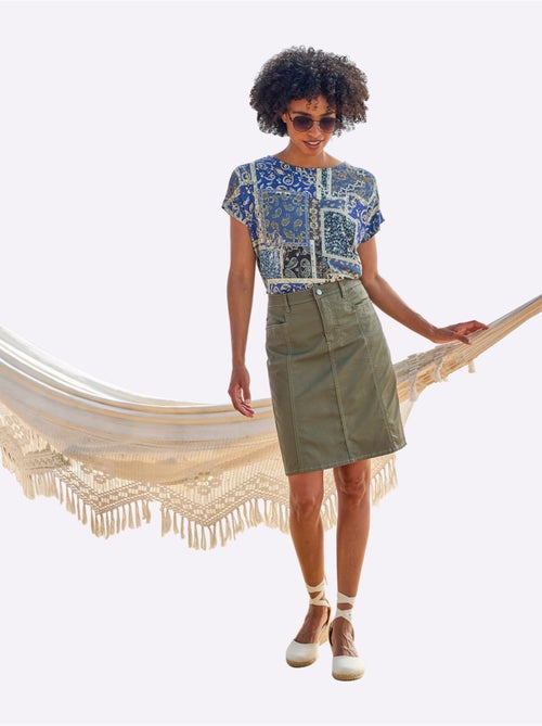 Jupe Tissée Coupe En A - Taille Standard - helline - Kiabi