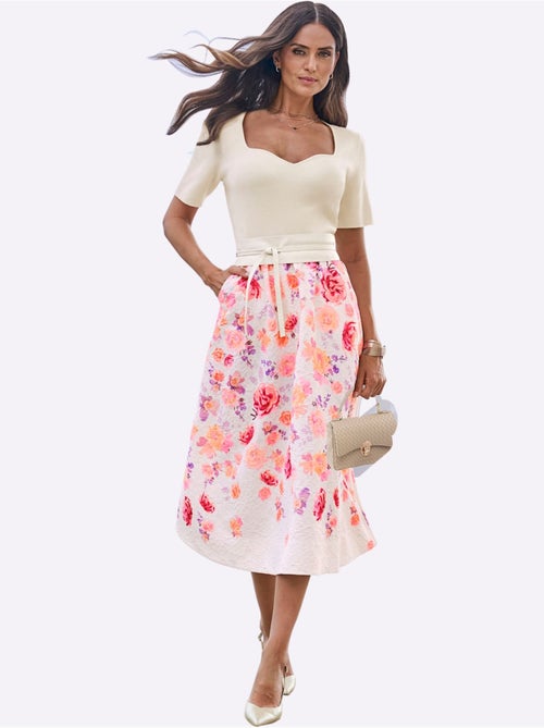 Jupe Tissée Imprimé Floral - Taille Standard - Helline - Kiabi Jupe Tissée Imprimé Floral - Taille Standard - Helline - Kiabi