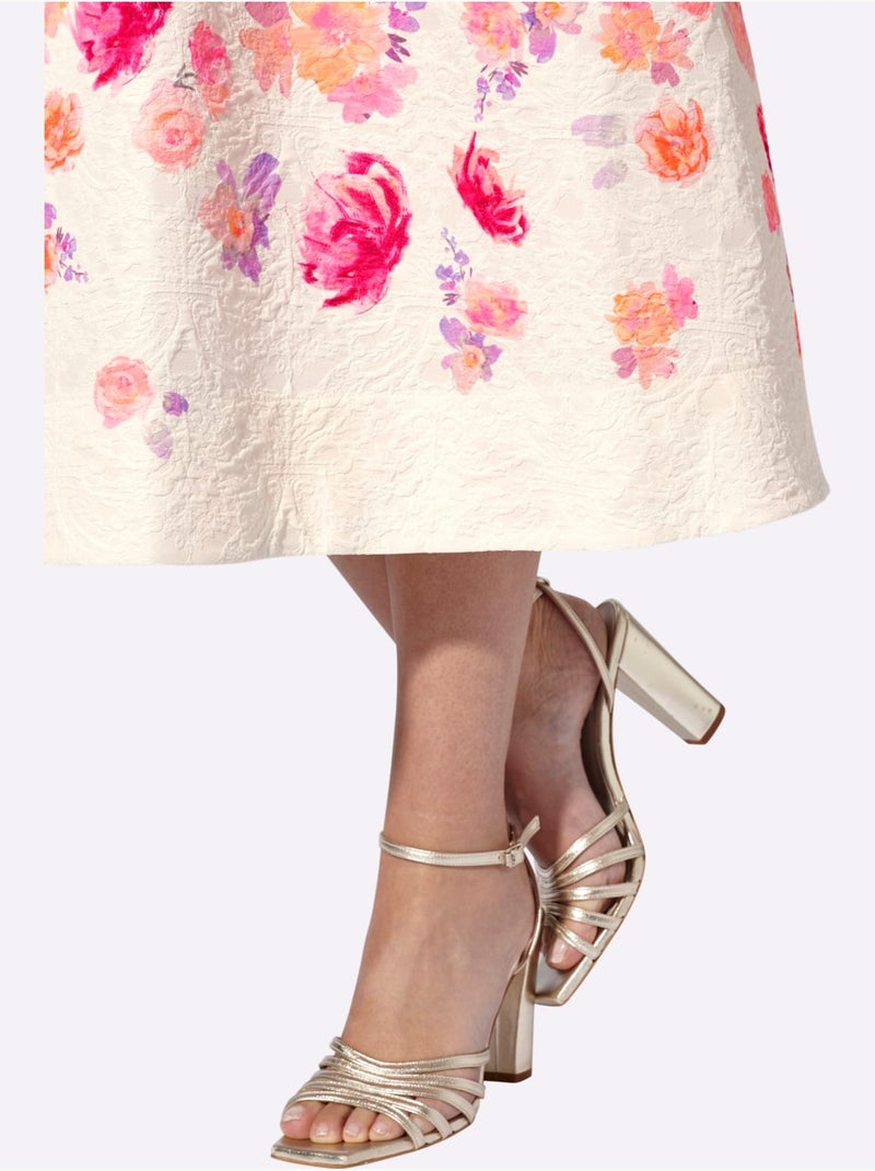 Jupe Tissée Imprimé Floral - Taille Standard - Helline Blanc Rose - Kiabi