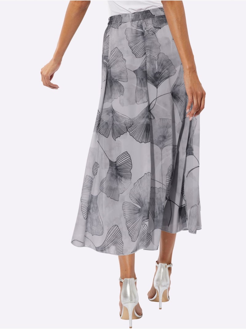 Jupe Tissée Polyester Recyclé - Taille Standard - Helline Gris clair - Kiabi