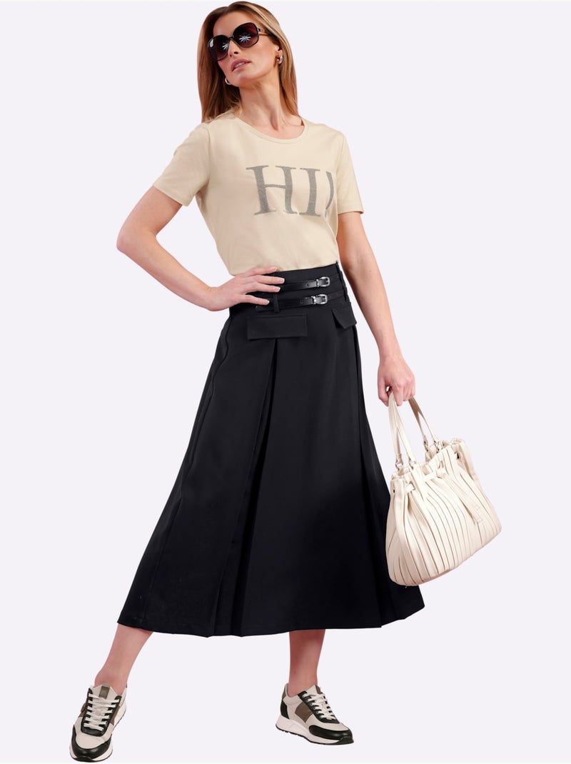 Jupe Tissée Qualité Tissée - Taille Standard - Helline Noir - Kiabi