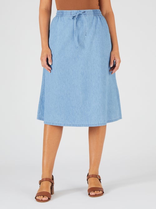 Jupe tissu chambray - Damart - Kiabi