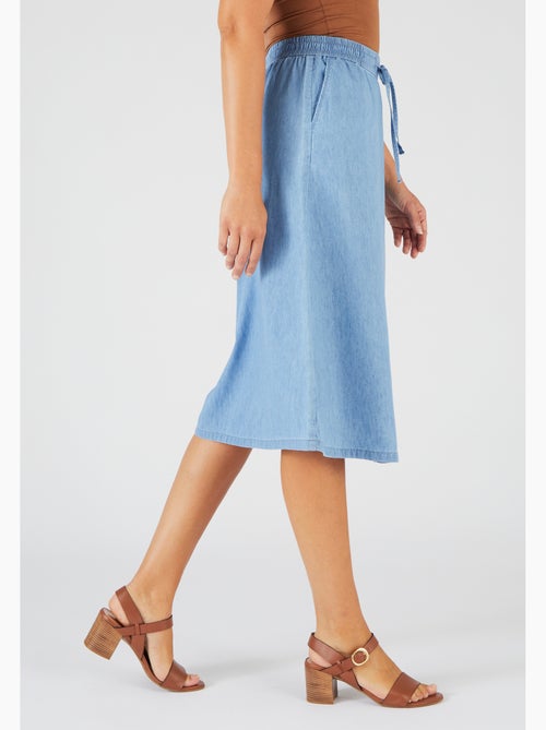Jupe tissu chambray - Damart - Kiabi