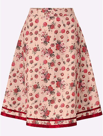 Jupe Traditionnelle Ceinture élastique Au Dos - Taille Standard - Moda Vilona