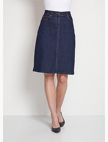Jupe trapèze en jean stretch - Afibel