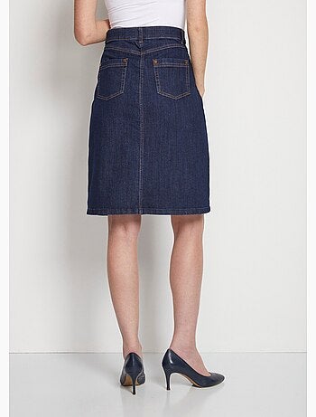 Jupe trapèze en jean stretch - Afibel
