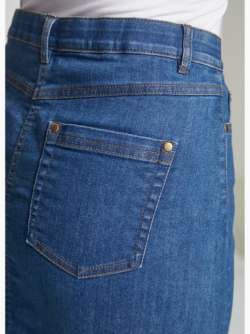 Jupe trapèze en jean stretch - Afibel - Kiabi