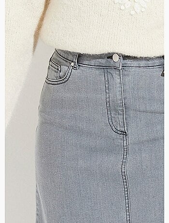 Jupe trapèze en jean stretch - Afibel