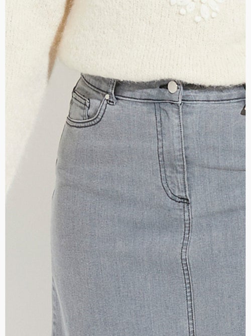 Jupe trapèze en jean stretch - Afibel - Kiabi