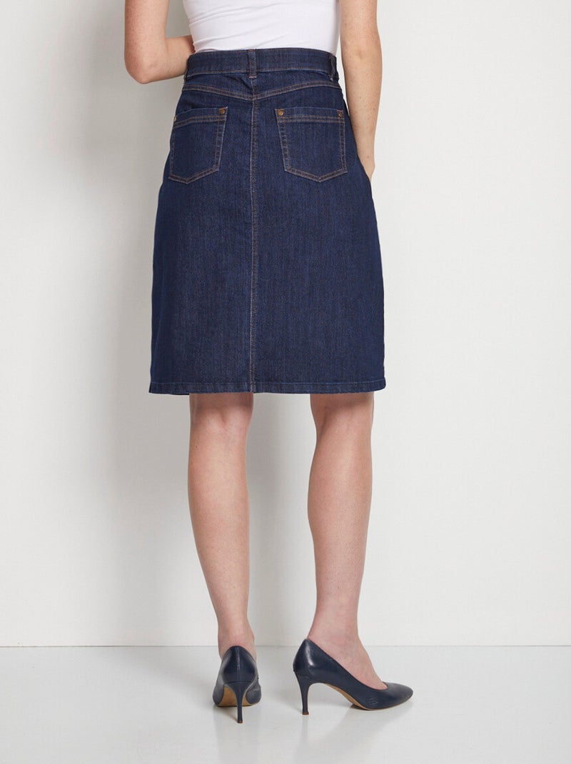 Jupe trapèze en jean stretch - Afibel Indigo - Kiabi