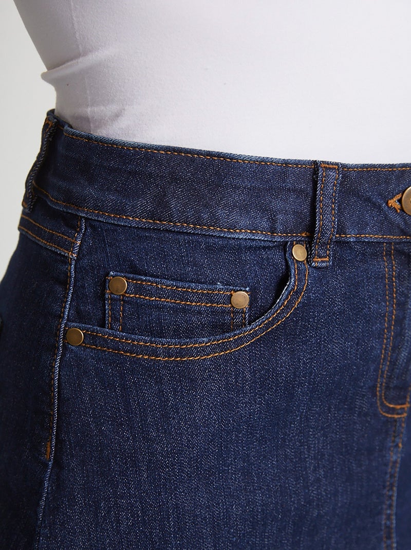 Jupe trapèze en jean stretch - Afibel Indigo - Kiabi