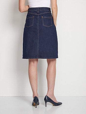 Jupe trapèze en jean stretch