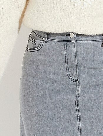 Jupe trapèze en jean stretch