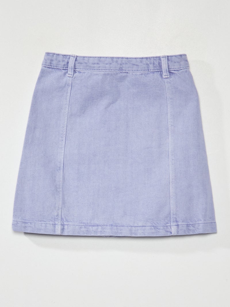 Jupe trapèze en jean Violet - Kiabi