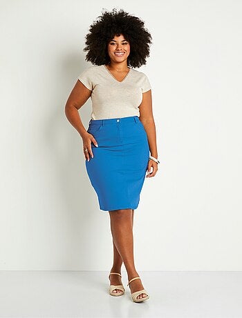 Jupe trapèze mi longue 5 poches