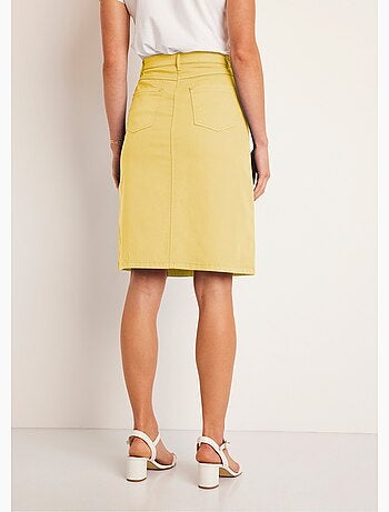 Jupe trapèze mi longue 5 poches