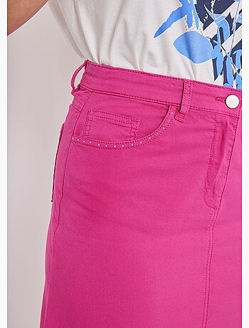 Jupe trapèze mi longue 5 poches