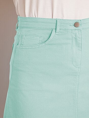 Jupe trapèze mi longue 5 poches