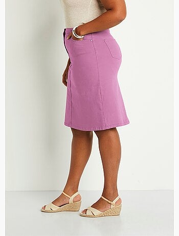 Jupe trapèze mi longue 5 poches