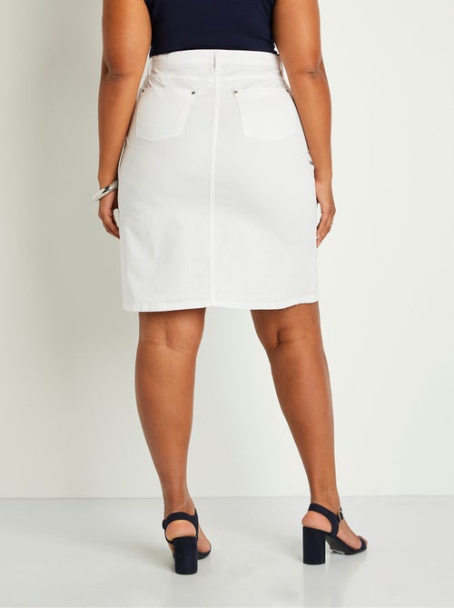 Jupe trapèze mi longue 5 poches - Kiabi