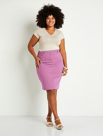 Jupe trapèze mi longue 5 poches