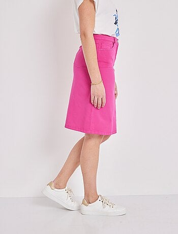 Jupe trapèze mi longue 5 poches
