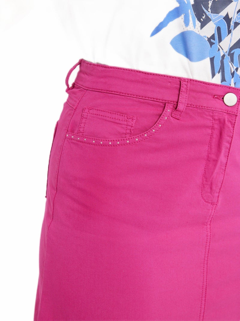 Jupe trapèze mi longue 5 poches Vert d'eau - Kiabi