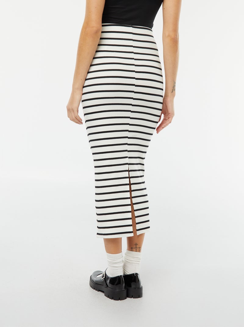 Jupe tube moulante BLANC - Kiabi