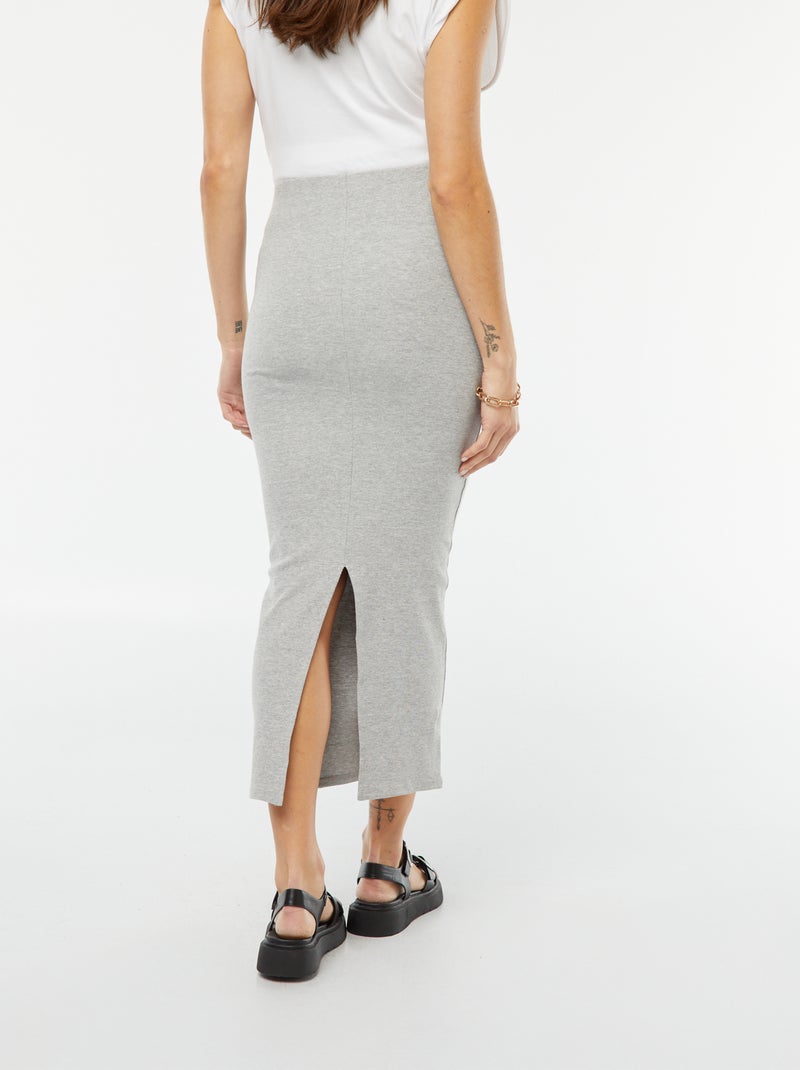 Jupe tube moulante GRIS - Kiabi