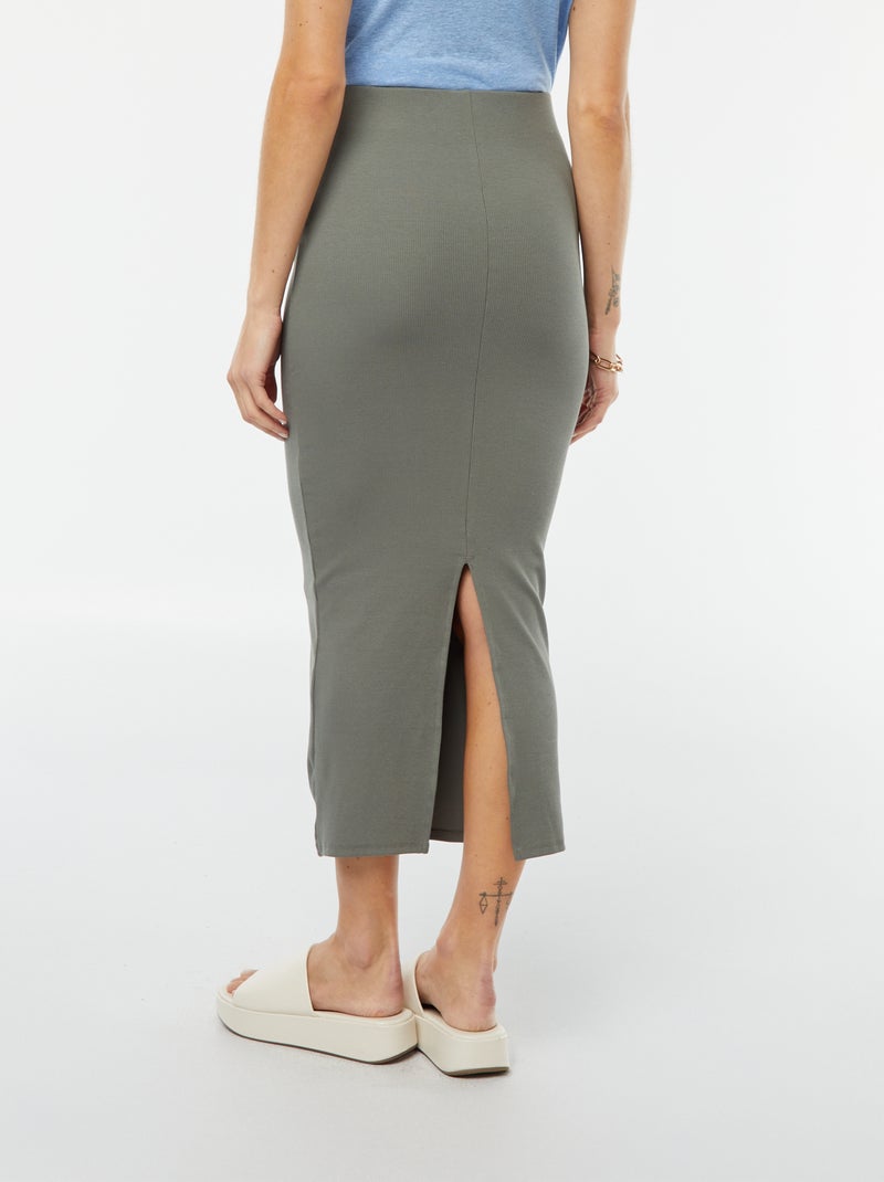 Jupe tube moulante VERT - Kiabi